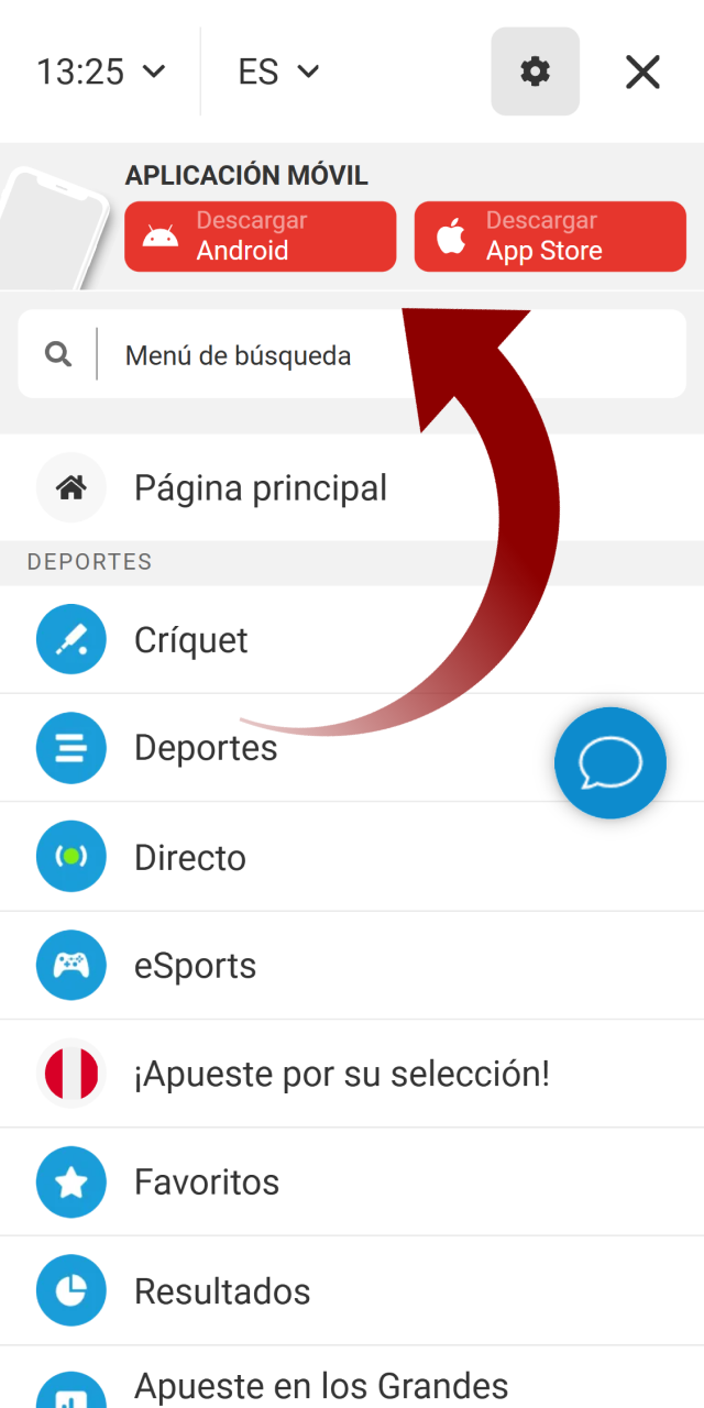 Siempre puedes descargar la versión para Android desde el sitio web oficial de Megapari.