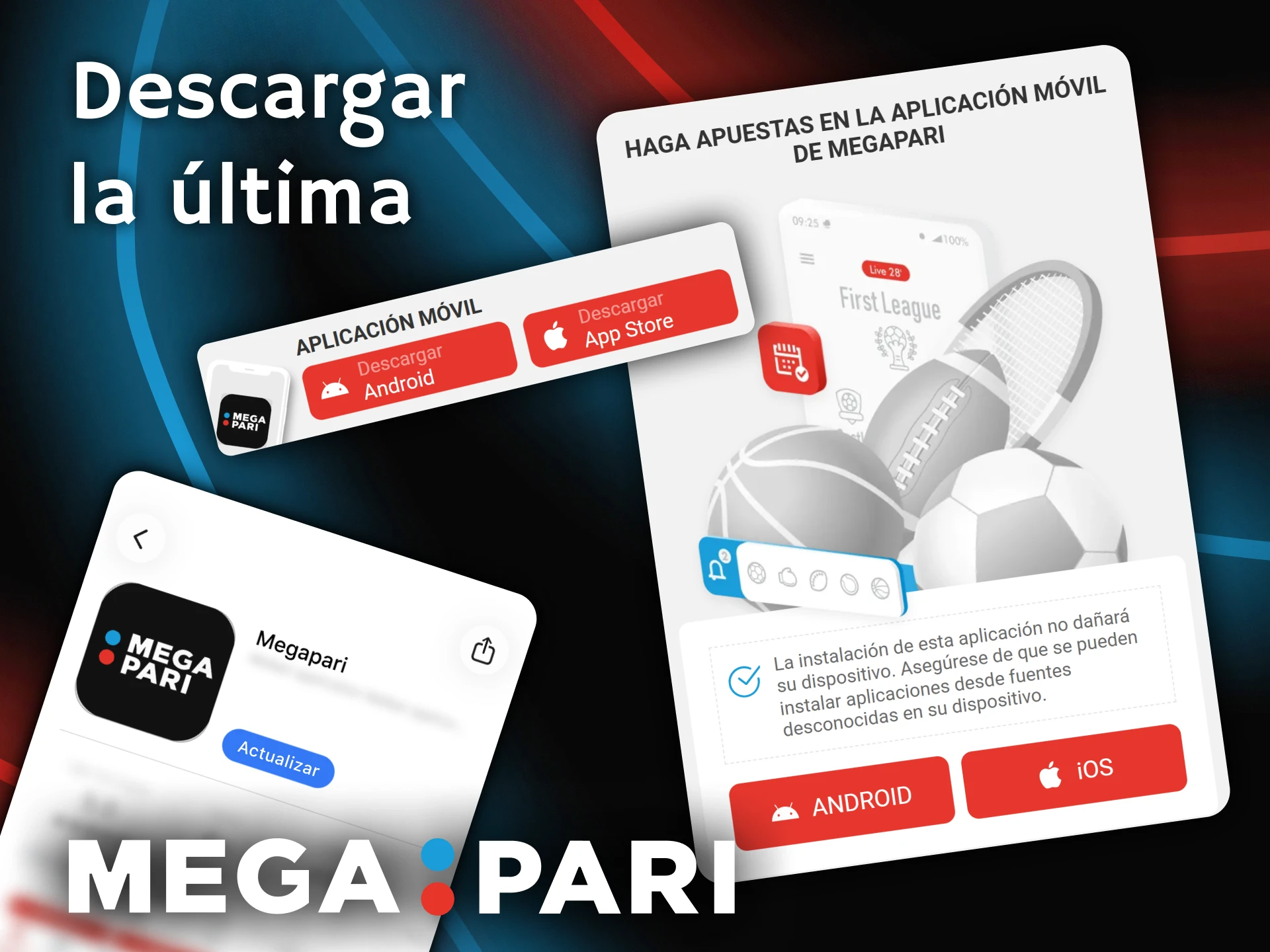 Descarga gratis la última actualización de la aplicación Megapari para Android o iOS.