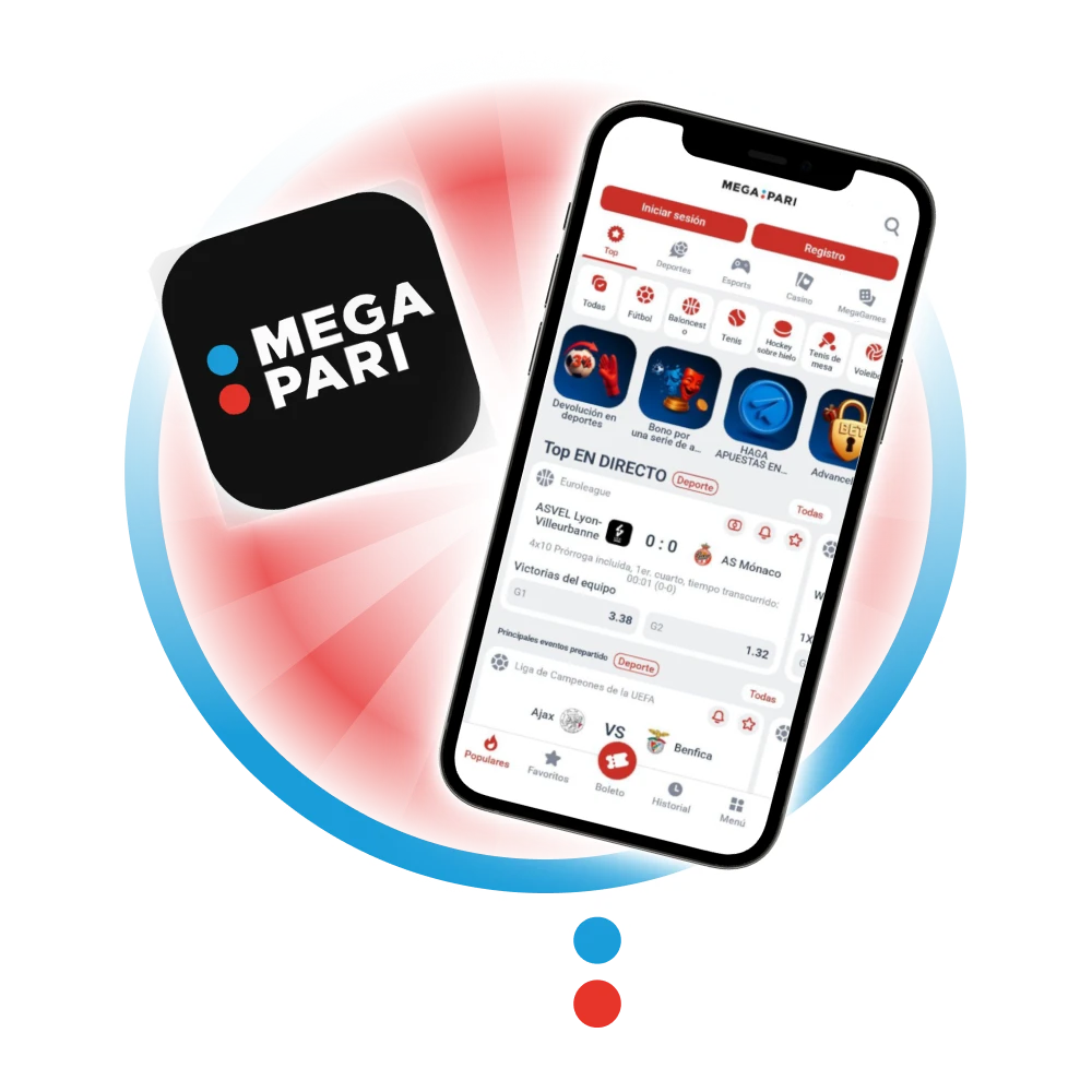 Megapari siempre a tu alcance en una práctica aplicación de teléfono.