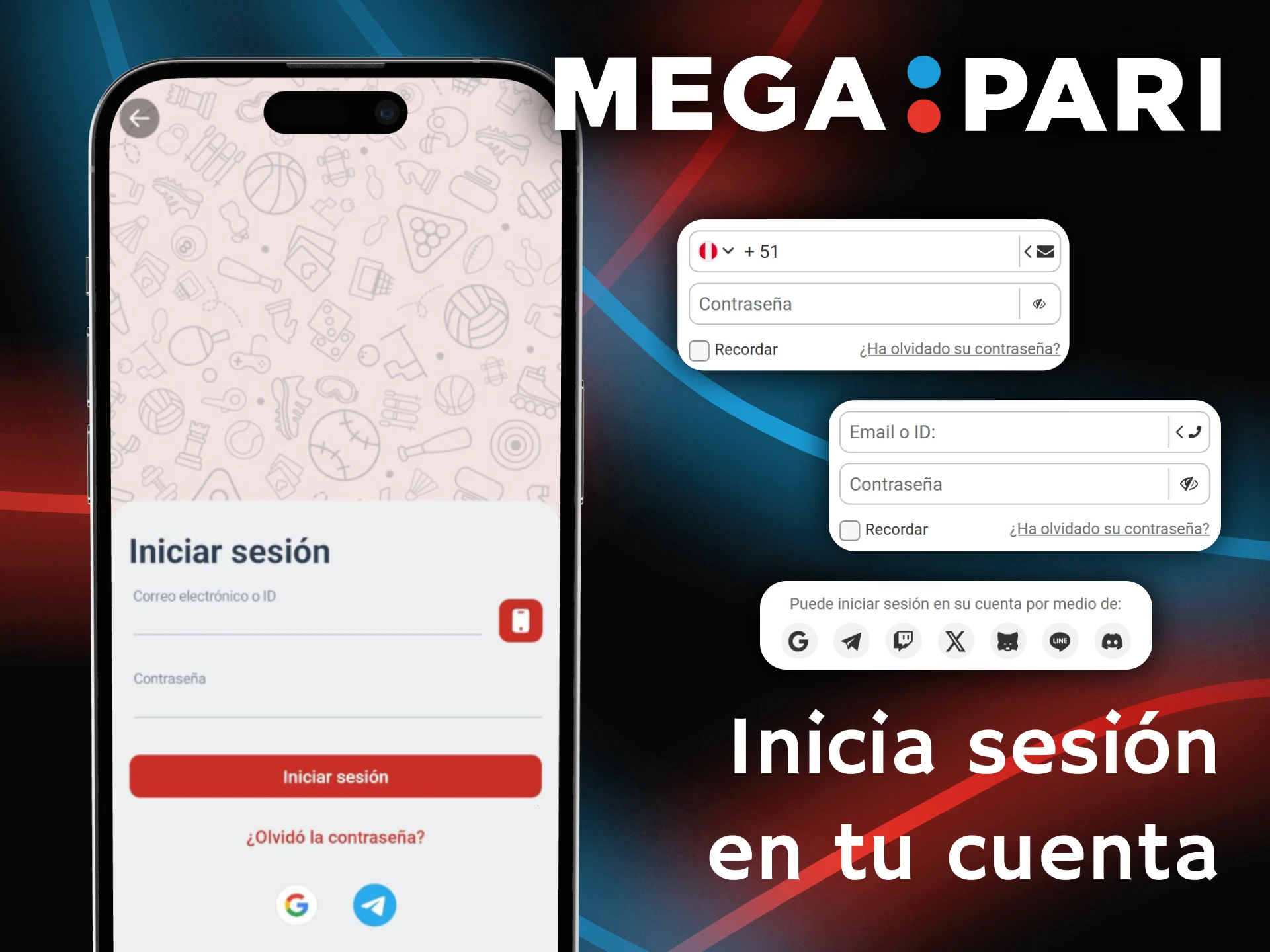 Inicia sesión en tu cuenta de usuario de Megapari de forma rápida y segura.