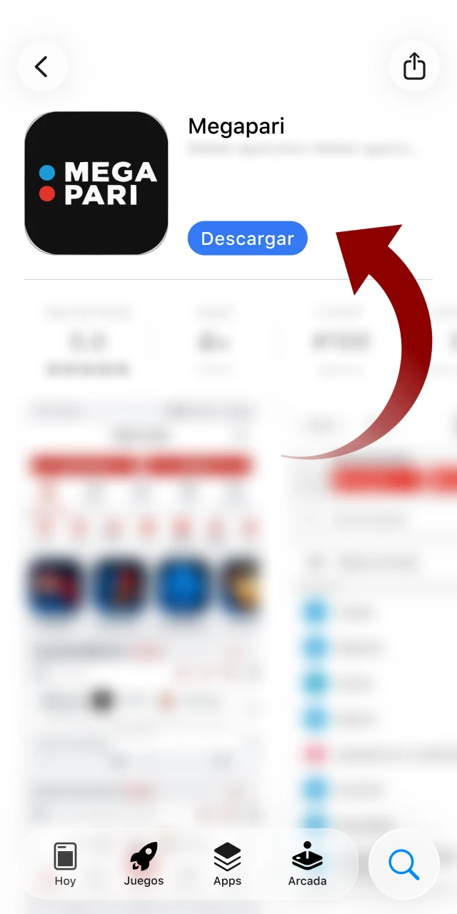 Descargue las aplicaciones de Megapari a través de App Store.