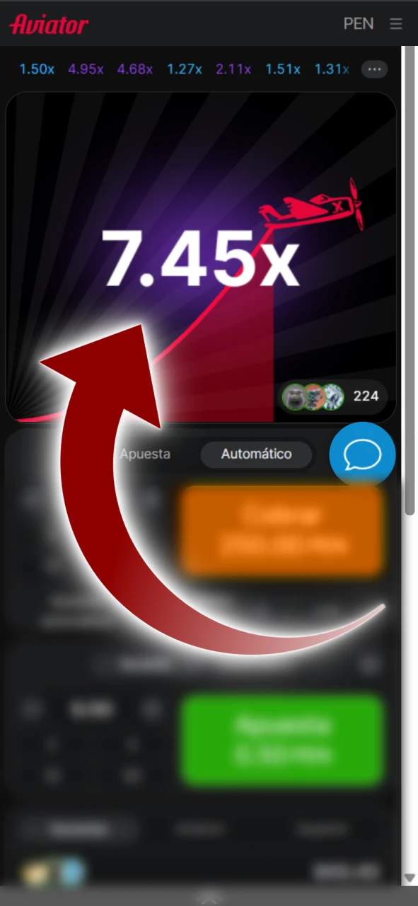 Mira cómo crecen tus ganancias en Aviator en Megapari.
