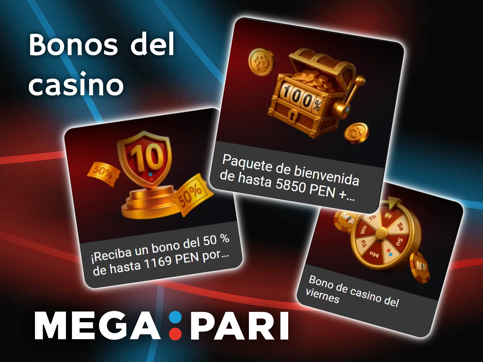 Bonos de casino en el sitio web oficial de Megapari.