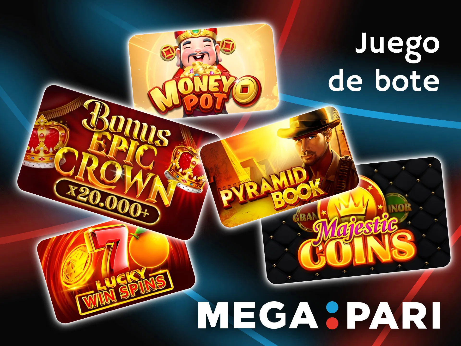Juegos de tragamonedas con bote y jackpot en Megapari.