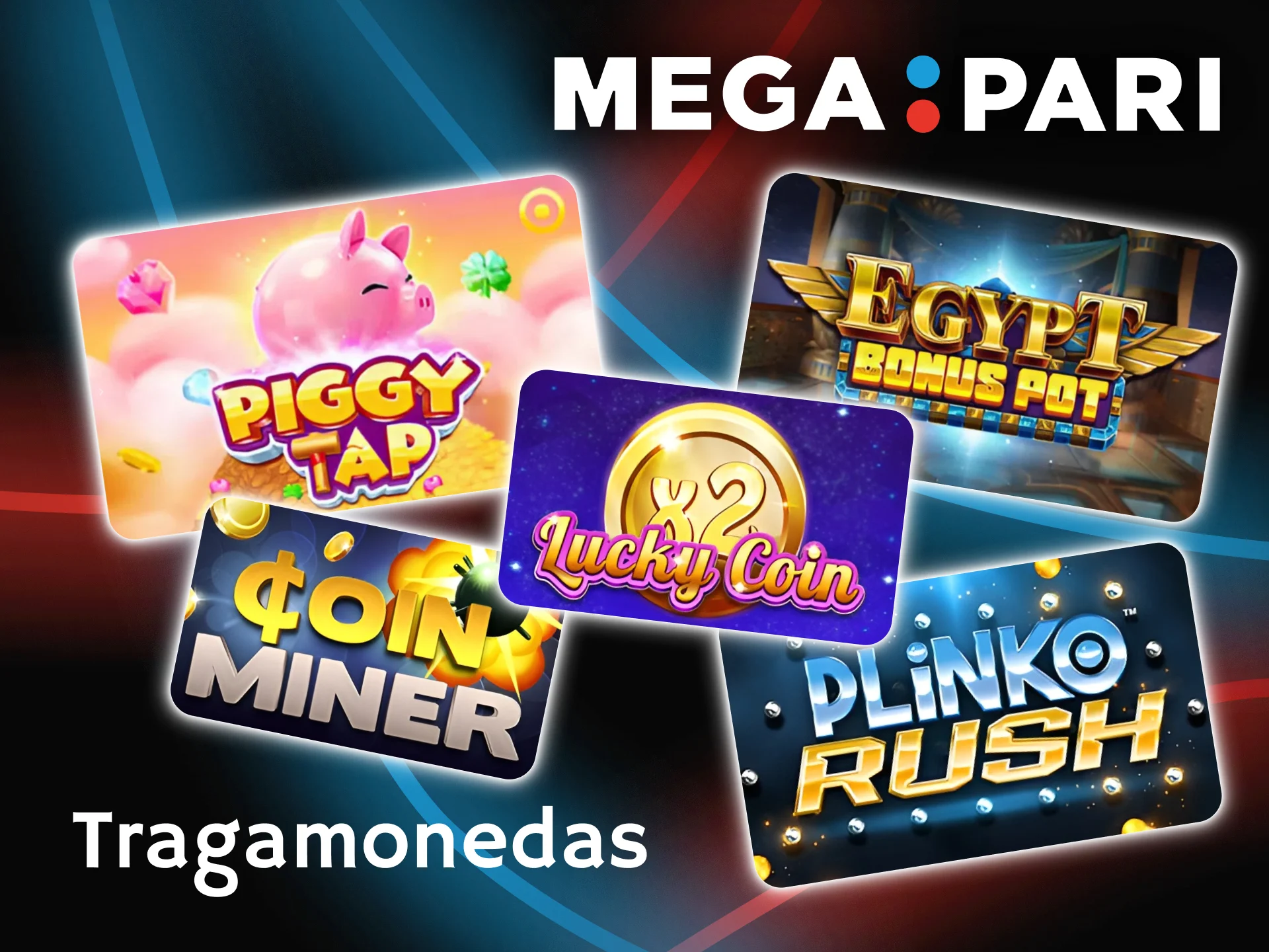 Selección de máquinas tragamonedas populares en Megapari.