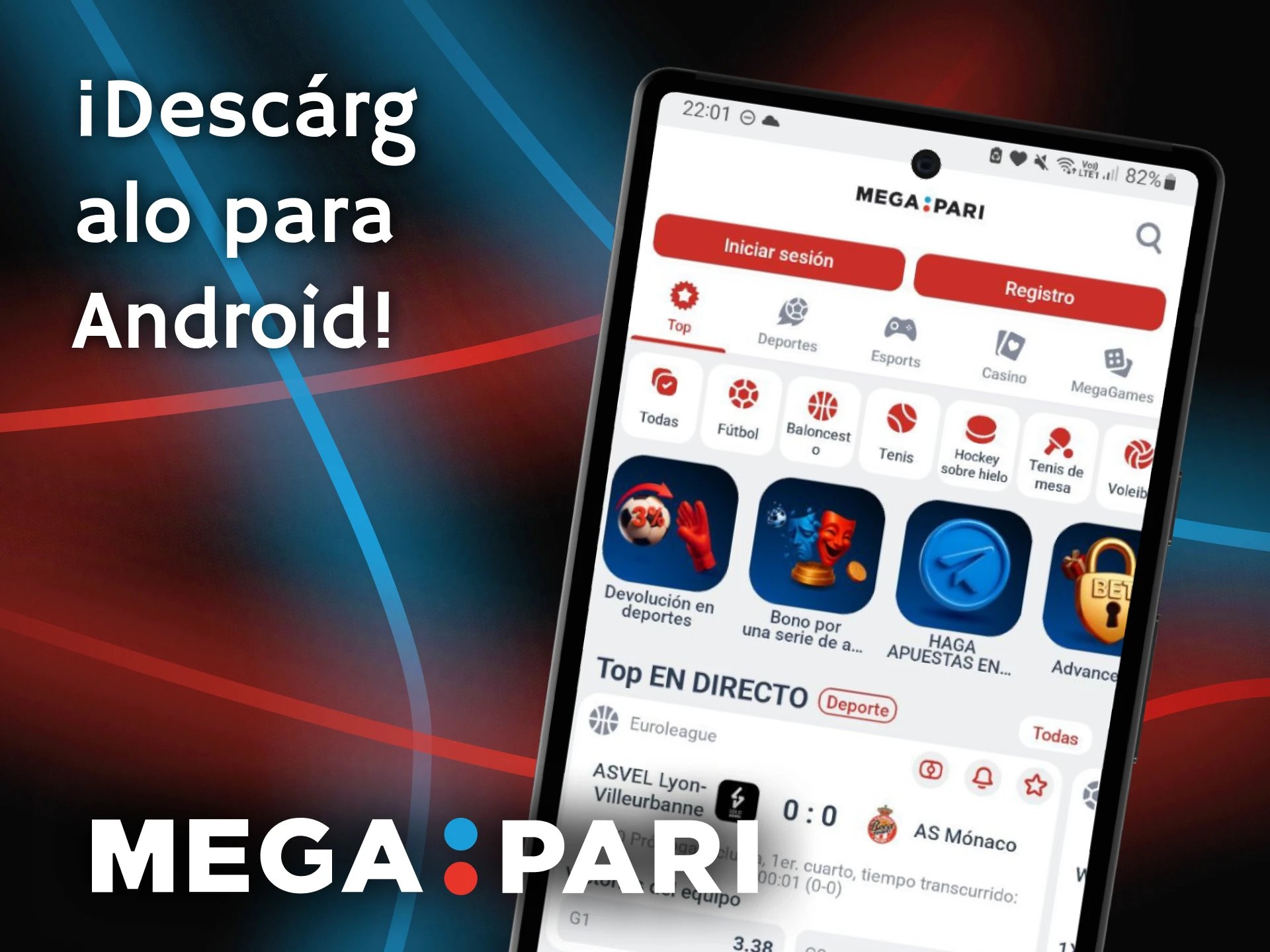 Instala la aplicación oficial de Megapari en Android.