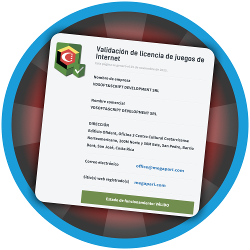 Con Megapari todo es legal y confiable.