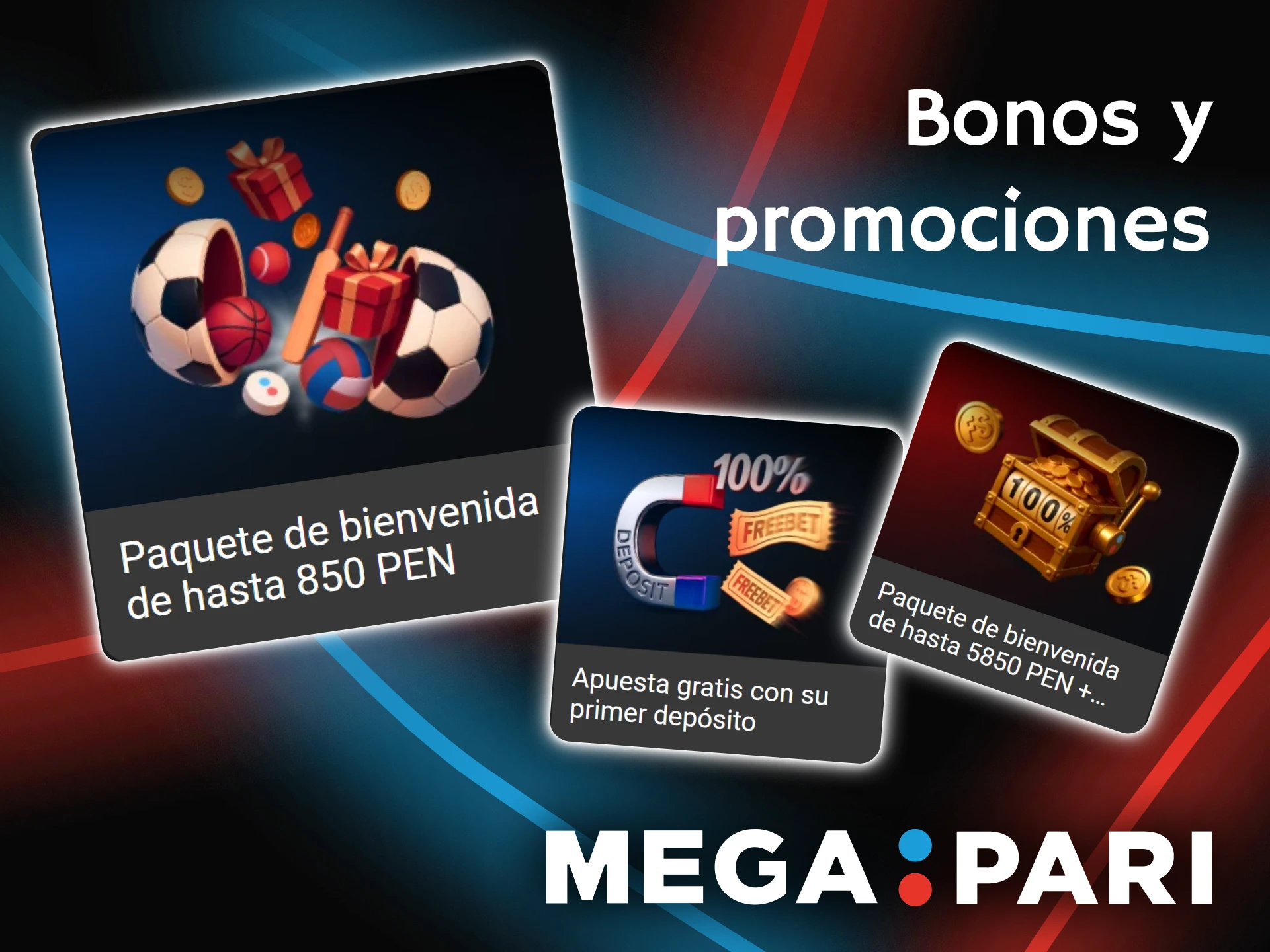 Bonos de lujo en el sitio web oficial de Megapari.