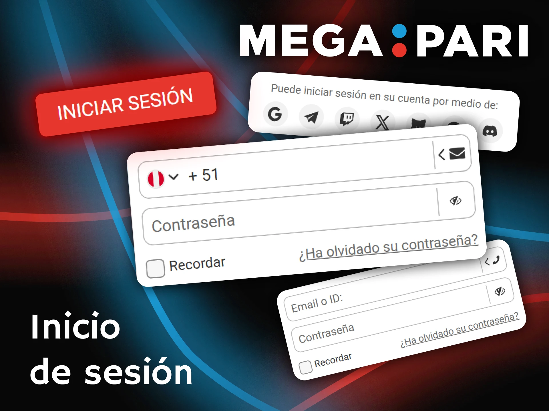Inicie sesión en su cuenta de Megapari en cualquier momento y desde cualquier dispositivo.