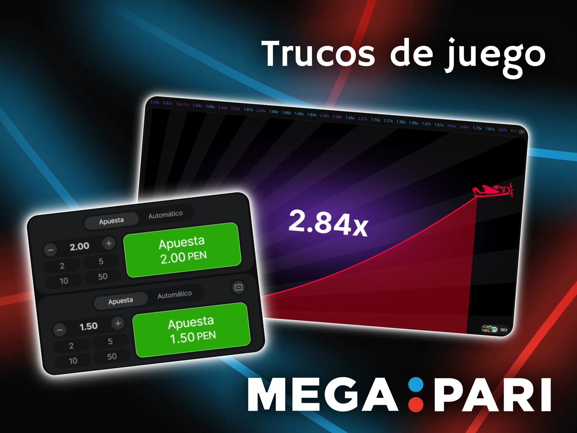 Aplica los mejores trucos y estrategias de doble apuesta en Aviator de Megapari.