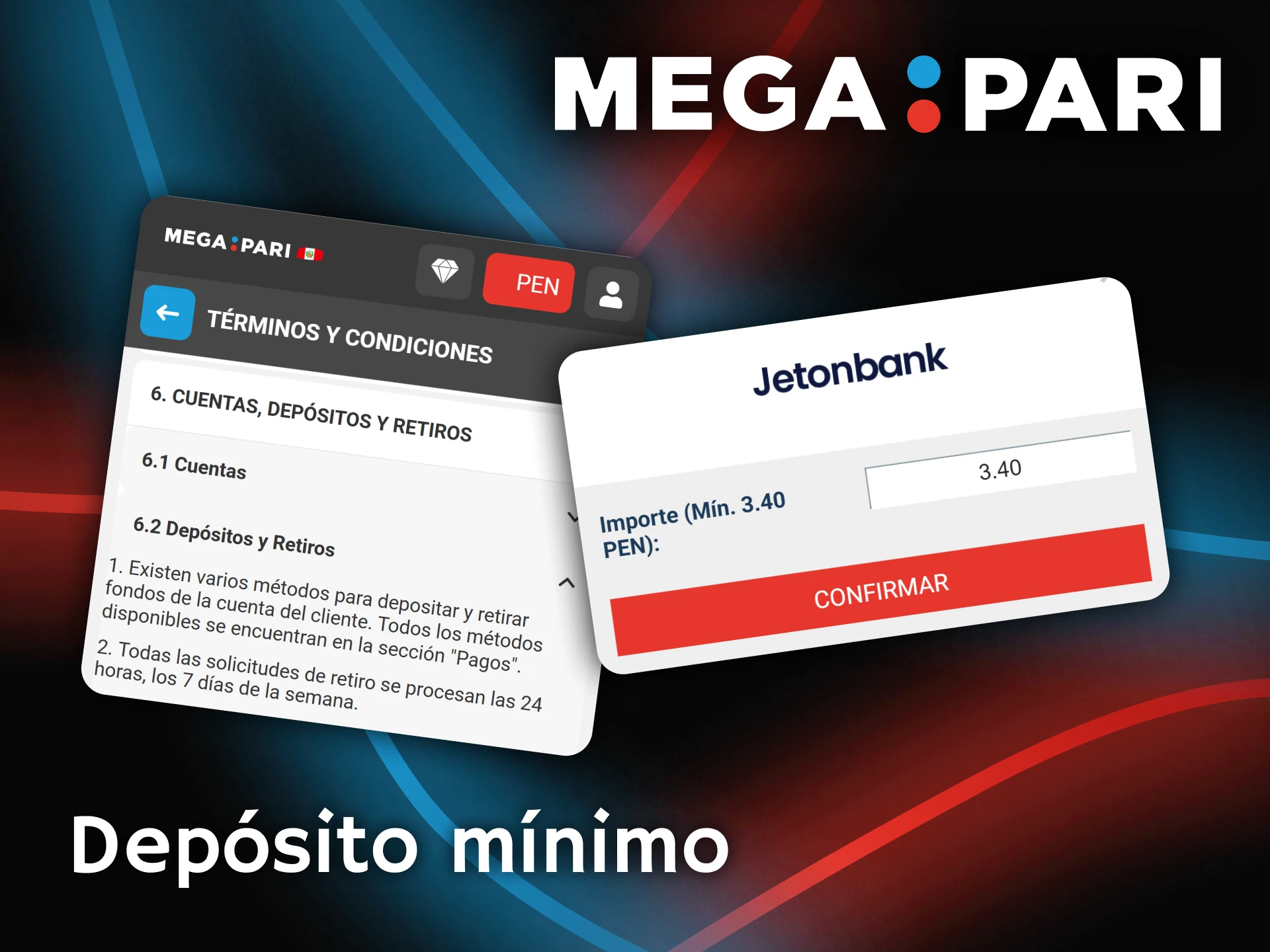 Verifica los importes de depósito mínimo aceptados en la plataforma financiera de Megapari.
